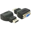 adapter DELOCK, DisplayPort (M) na VGA (Ž), črn
