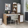 Hanah Home Nora Right radni sto 160 × 157,8 × 60 cm, bela / atlantski bor