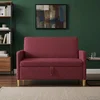 Vidaxl Sofa s shrambo Vinorodna rdeča 122 x 78 x 87 cm Poliester