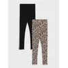 Sinsay - Pamučne helanke sa leopard printom 2 pack - šareno