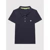 Otroški bombažen polo Guess mornarsko modra barva