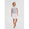 Marisse Cotton Shorts With A Belt, White