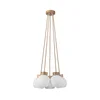 Luster na sajli LOOMIS 5xE27/15W/230V 83 cm bež/hrast