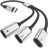 MOSWAG USB C na 3x USB C adapter 60W