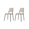 Hanah Home Set trpezarijskih stolica Lima 4551 V2, 2 komada, Prljavo Beli