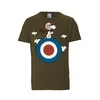 LOGOSHIRT Majica Peanuts - Snoopy Pilot modra / oliva / rdeča / bela