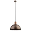 TK Lighting Visoka svetilka Oslo, rjava, kovina, O 34 cm, E27 - Dnevna soba / jedilnica - Sodobni - rjava, temno lesena