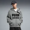 PUMA KING Full-Zip Oversized Jacket Men, Clothing, Medium Gray Heather, S