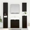 Set ormarića za kupaonicu 3 pcs Crni hrast Konstruirano drvo