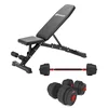Nastavljiva klop Paracot Bench T10 + Komplet uteži in palic Cembar 40 kg