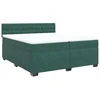 Vidaxl Box spring postelja z vzmetnico temno zelena 200x200 cm žamet