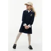 TOMMY HILFIGER Obleka PEANUTS mornarska/zlata/bela