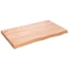 Kupaonska radna ploča svjetlosmeđa 100x60x(2-6) cm masivno drvo