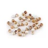 Plastične kroglice, imitacija marmorja O8 mm - bež in bela (20 g)