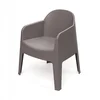 Prosperplast Stol z nasloni za roke MILANE, plastičen, zemeljsko rjav 60x58x73,5 cm