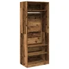 Vidaxl Garderobna omara starinski les 80x50x200 cm inženirski les
