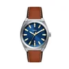 FOSSIL Analogna ura EVERETT modra/rjava/srebrna