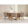 Venture Design Jedilna miza in komplet stolov Strada miza in 6 stolov Edina 120x74 cm beljen rjav