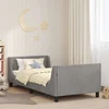 Krevet za djecu s uzglavljem Svjetlosiva 80 x 200 cm Baršun