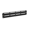 Solarix 19 Patch panel 48 x RJ45 CAT5E UTP 150 MHz črna 2U, SX48-5E-UTP-BK
