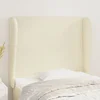 Uzglavlje s ušima krem 83 x 23 x 118/128 cm od umjetne kože