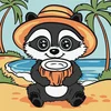 Rayher. Slikanje po številkah, Raccoon and coconut