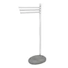 WENKO 19493100 - Stalak za peškire PEBBLE STONE 38x84 cm, sjajni hrom/siva