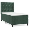 Vidaxl Box spring postelja z vzmetnico temno zelena 100x200 cm žamet