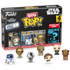 FUNKO Funko Bitty Pop! Star Wars - Princess Leia ™, R2 -D2 ™, C -3PO ™ in Mini SINYYSY MINI SIGE - 0,9 palčna (2,2 cm) zbirateljska - Priložena zaslonska polica - Ideja za darilo - Založene torbe, (21063206)