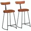 Vidaxl vidaXL Barski stoli 2 kosa 49x43x88 cm masiven mangov les