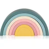 PETITE&MARS Silikonska zložljiva igrača Rainbow Misty Green 12m+