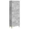 Set ormara 2 pcs Betonska siva Konstruirano drvo
