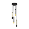 Lestenec na vrvici BARS 4xGU10/20W/230V črna/gold