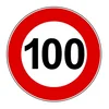 Nalepnica ograničenje brzine 100 857