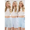 Trendyol Blue-Multi Colorful 3-piece 100% Cotton Printed Jersey Knitted Pajama Bottoms