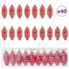 Božićna kuglica s četinicom 40 pcs Crvena Plastika