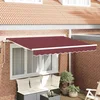 Skrovita tenda Tamno crvena 300 x 200 cm tkanina