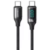 USAMS USB Type-C - USB Type-C kabel 1,2 m črne barve 1 kos.