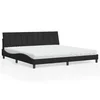 Krevet s madracem Hanko crni 200x200 cm baršunasti