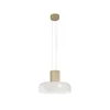 Fabas Luce LED obesna svetilka Lunar, bela/zlata, steklo, CCT, zatemnilna - Dnevna soba/jedilnica - Sodobni - belo, mat zlato