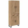 Vidaxl Visok predalnik Umetni hrast 69,5 x 34 x 180 cm Konstruiran les