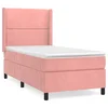 Vidaxl Box spring postelja z vzmetnico roza 100x200 cm žamet