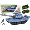 slomart RC vojaški tank LEAN TOYS, temno zelen, zvoki, luči, DIY