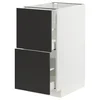 METOD / MAXIMERA Pod.element, 2fronta/2vis.fioke, bela/Nickebo boja antracita, mat, 40x60 cm
