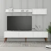 Hanah Home TV komoda sa policama Lyon 2, 180 cm, Belo-braon