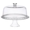 Cake stand with dome cover, glass, 31 cm - Borgonovo