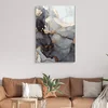 WallXpert slika na kaljenom staklu 2063, sivi i crni mermerni efekat sa zlatnim žilama, 70 x 100 cm