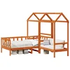 Set Dnevnog Kreveta Vosak Smeđa 90 x 200 cm Masivna borovina