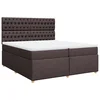 vidaXL vidaXL Box spring postelja z vzmetnico temno rjav 200x200 cm blago, (21308583)