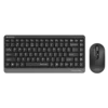 A4Tech Tastatura, Bežična, Siva + Miš, Crni